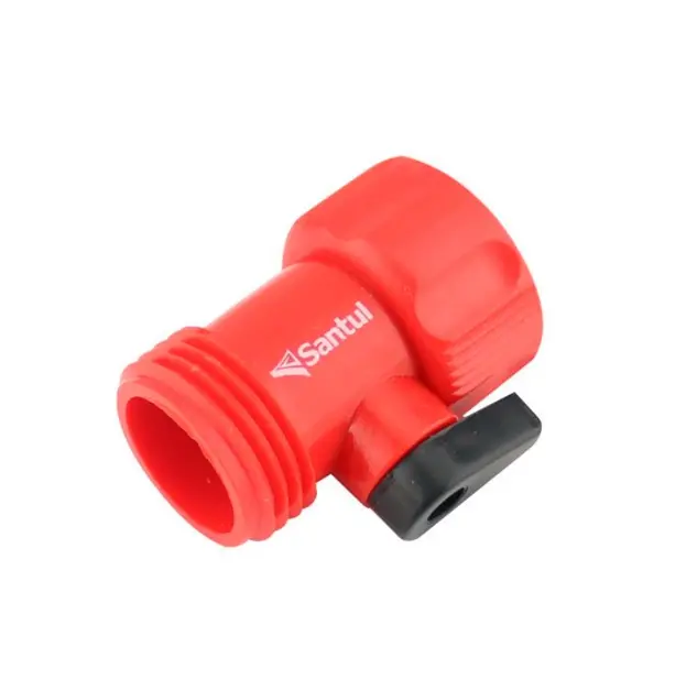 Conector plástico c/llave de paso, entrada 3/4