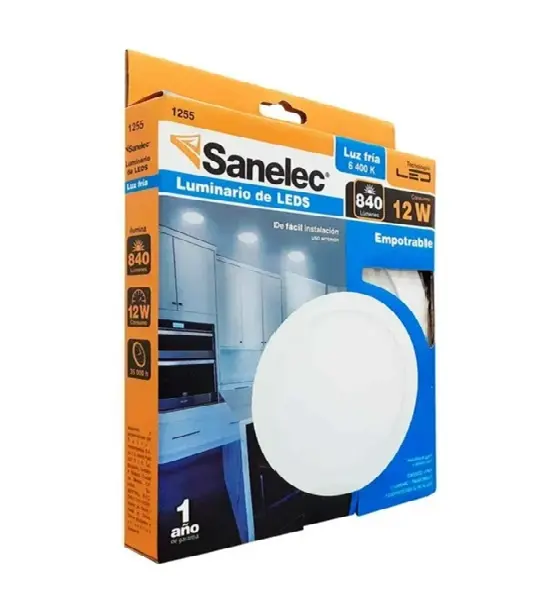 Lámpara circular 12W 24 leds luz fría