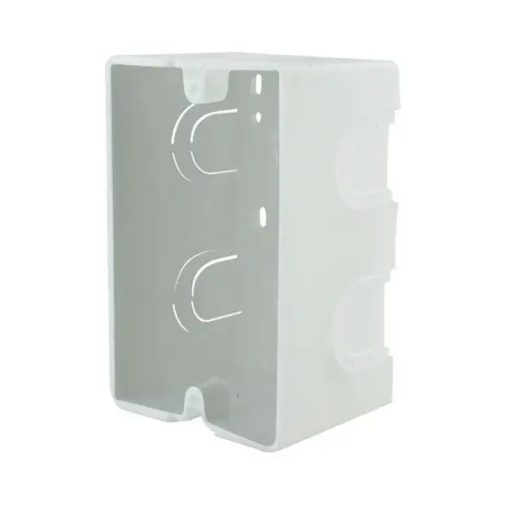 Caja tipo chalupa 2x4 plástico rectangular blanco