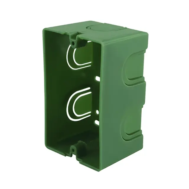 Caja tipo chalupa 2x4 plástico rectangular verde