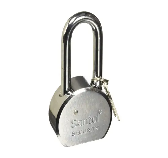 Candado acero 65mm máx seguridad llave tradic., gancho largo