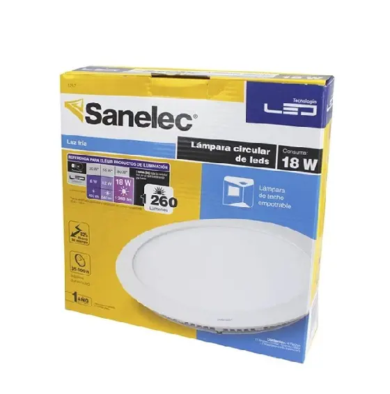 Lámpara circular 18W 36 leds luz fría