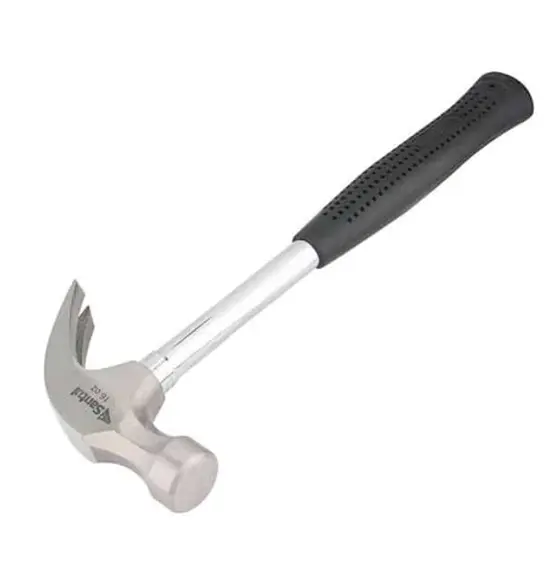 Martillo 16 oz uña curva mango tubular con neopreno