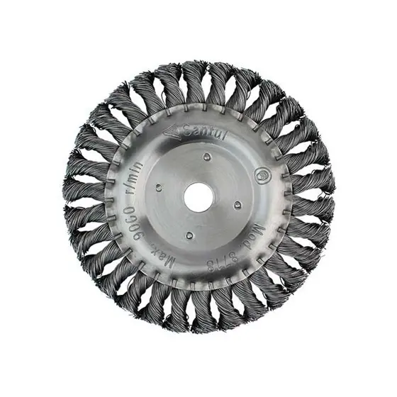 Carda circular 6 p/esmerilador a entrada 5/8 alambre trenzada