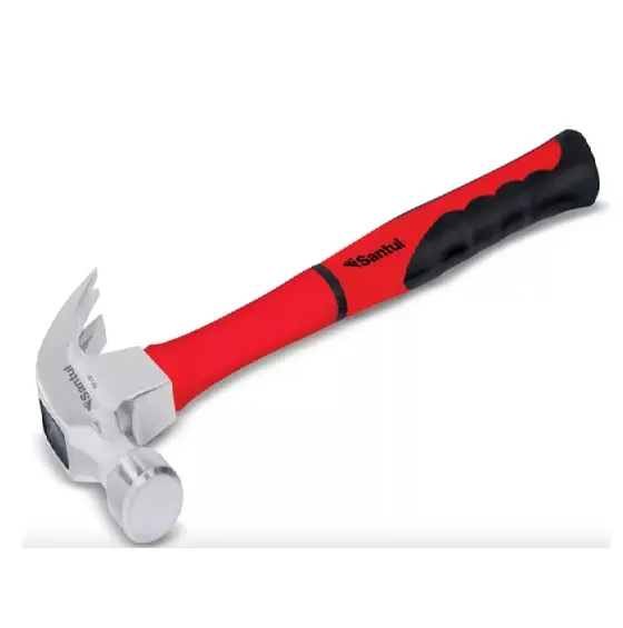 Martillo 16 oz uña curva mango de fibra de vidrio