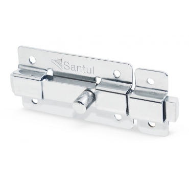 Pasador para puerta 75 mm de acero cromado