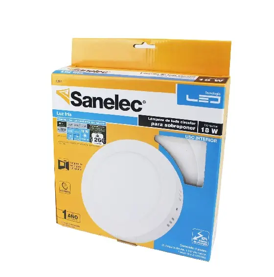 Lámpara circular s/poner 18W luz fría