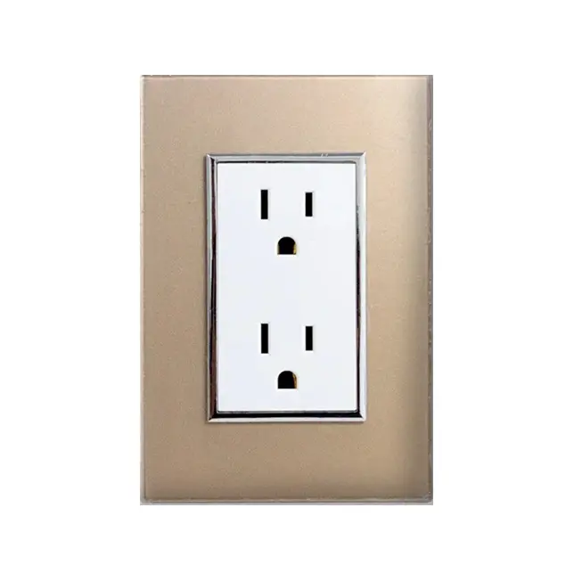 Placa Venecia Champagne contacto doble