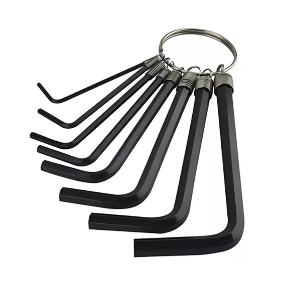 Llaves allen tipo llavero jueg o de 8 pz, milimétricas