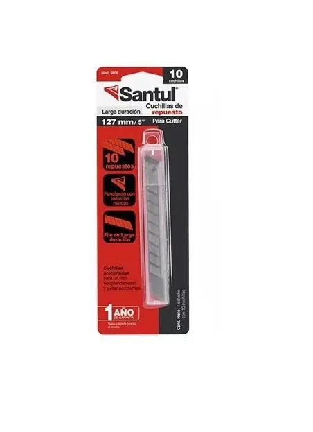Cuchillas de repuesto p/cutter de 5 , jgo 10 pz