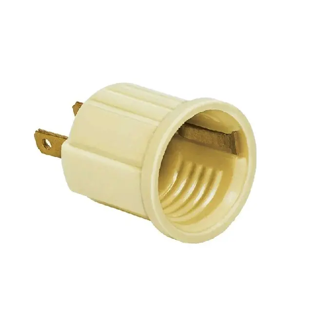 Portalámpara c/clavija baquelita granel