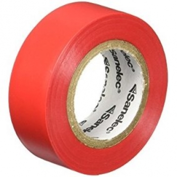Cinta de aislar roja 19mmx9m
