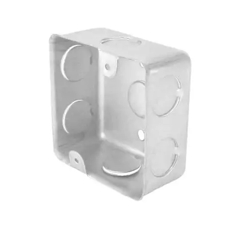 Caja tipo chalupa de 3 X 3 cuadrada lamina de acero