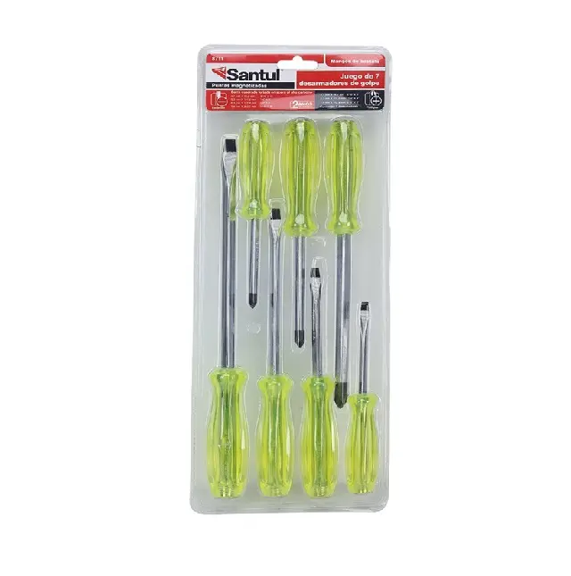 Desarmadores de golpe mango de acetato jgo 7 pz std y ph