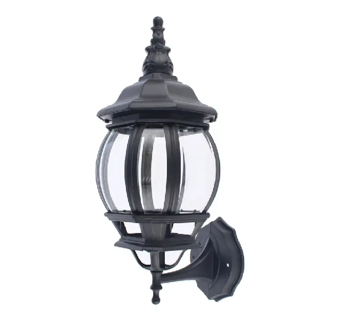 Farol de pared decorativo aluminio Negro