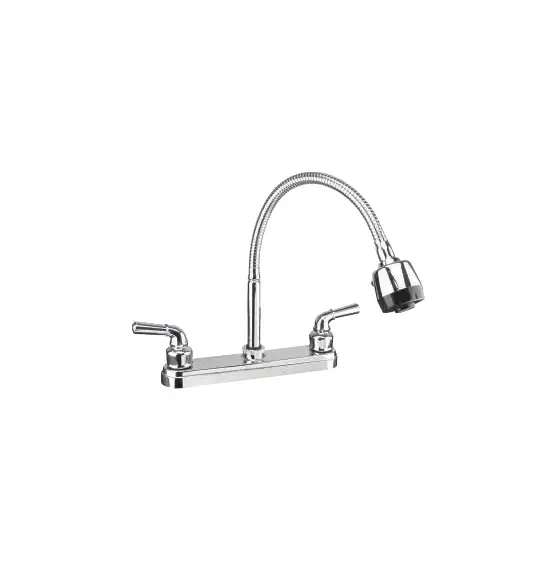 Llave mezcladora flexible 8" palanca cromados p/fregadero