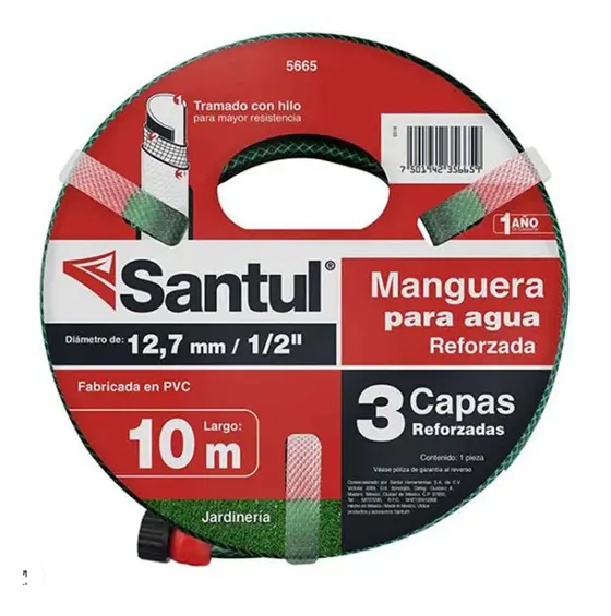 Manguera ref 3 capas 10m 1/2"