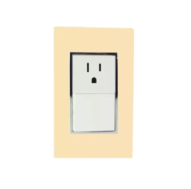 Placa Venecia Champagne apagador de escalera y contacto