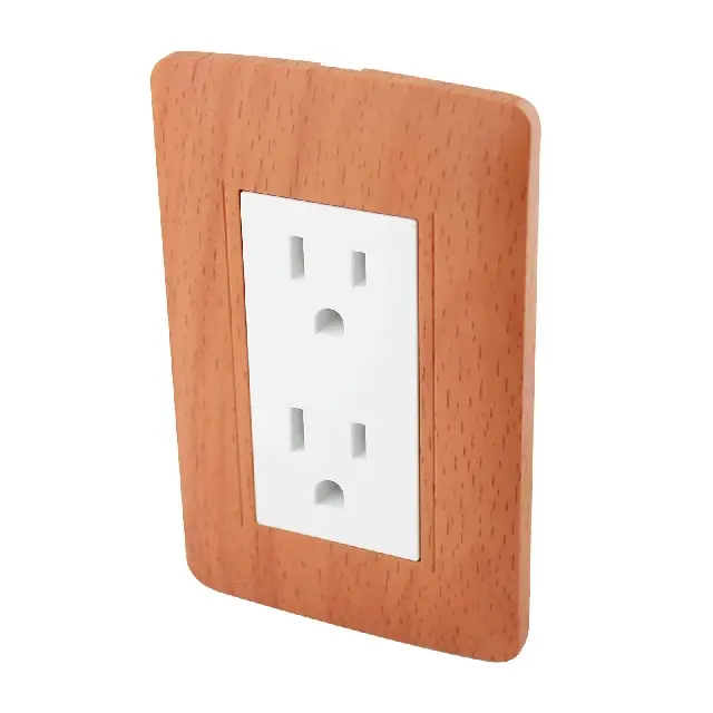 Placa Wooden contacto doble