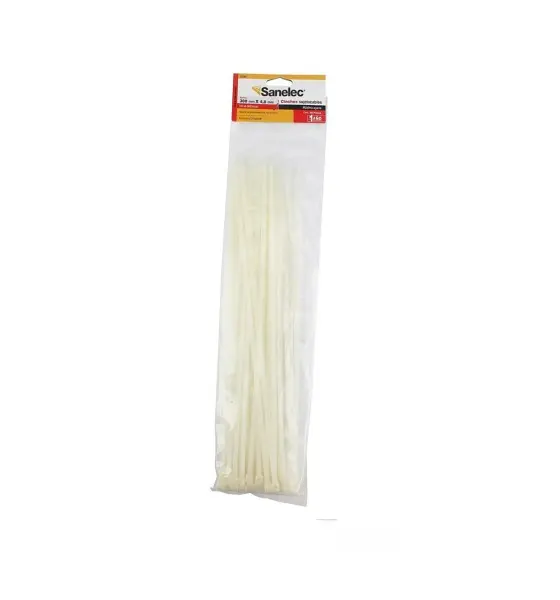 Cinchos plásticos 4.8 x 300 mm color natural 50 pz precio x bolsa
