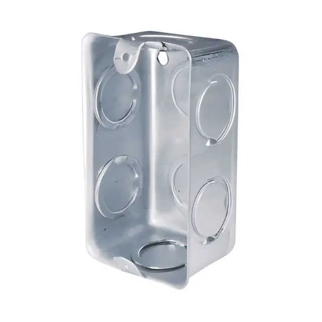 Caja tipo chalupa de 2 X 4 rectangular lamina de acero