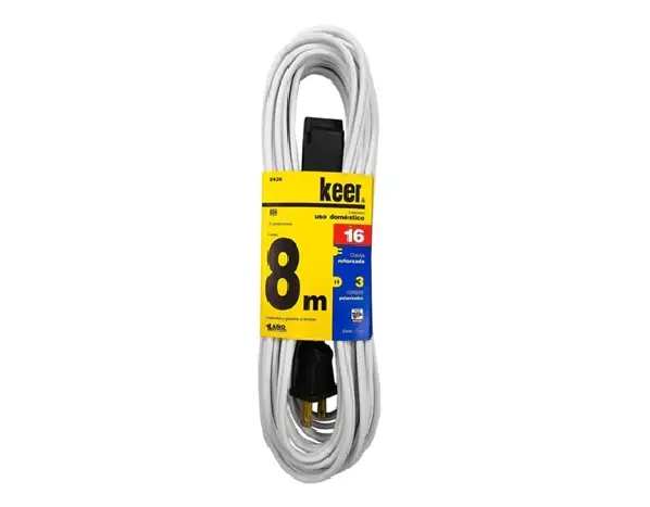 Extensión doméstica 8 m 5 amps. 2 cond.