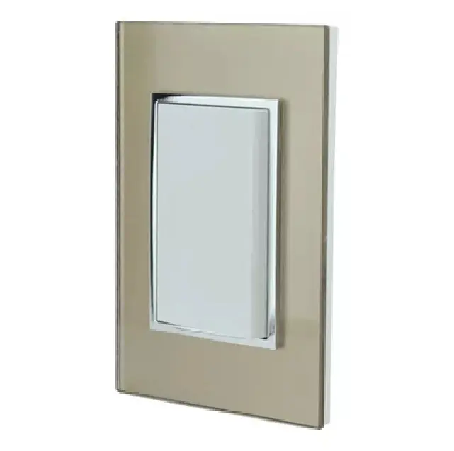 Placa Venecia Champagne apagador sencillo