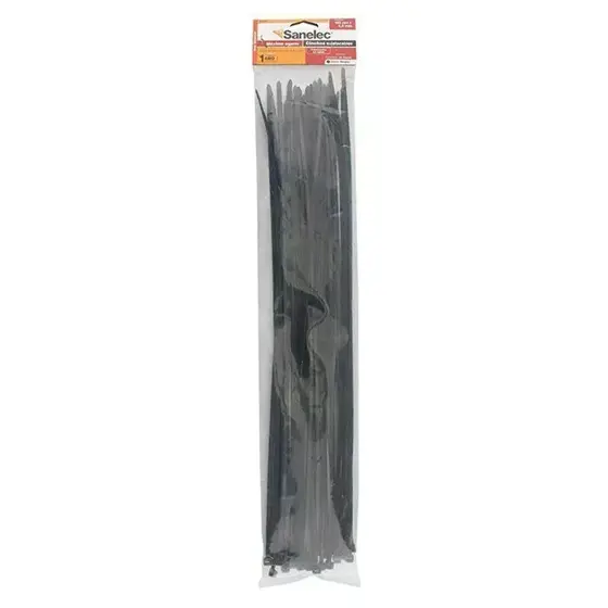 Cinchos plásticos 4.8 x 450 mm color negro 50 pz precio x bolsa