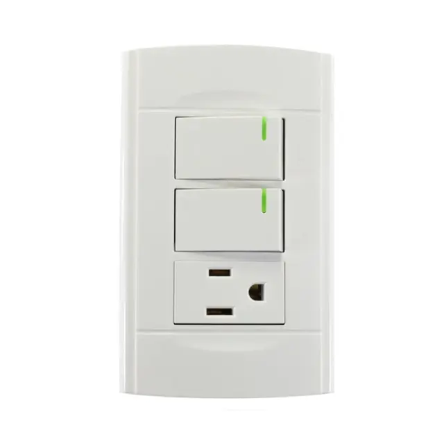 Placa Roma contacto y apagador doble