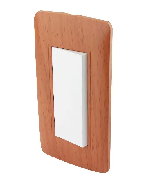 Placa Wooden apagador sencillo