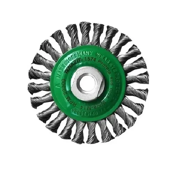 CARDA CIRCULAR ALAMBRE TRENZADO 4"X0.014"XMRX3/8" ACERO INOXIDABLE TENAZIT
