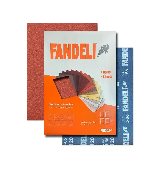 LIJA DE ESMERIL 9"X11" GRANO 120 METAL NO FERROSO-PASTA-PLASTICO (J-86 ALO) 