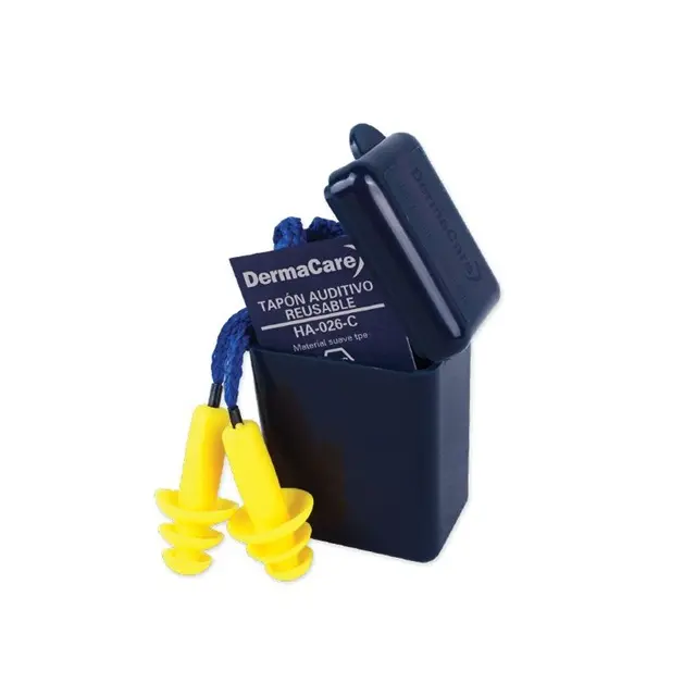 TAPON AUDITIVO REUSABLE CON CORDON Y CAJA