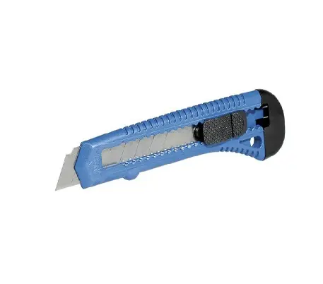 CUTTER 6" PLASTICO ERGONOMICO CUCHILLA LARGA 8 PTAS