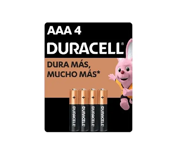 PILA ALCALINA AAA DURACELL C/4 PZAS