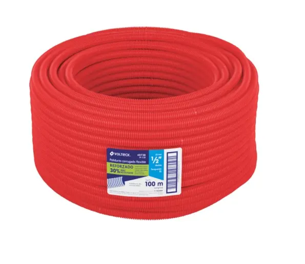 METRO DE POLIDUCTO 3/4' CORRUGADO FLEX. REFORZ. C/GUIA, 50M