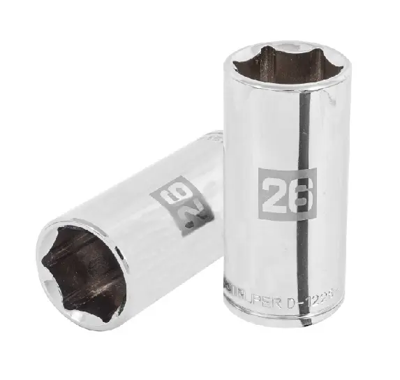 DADO LARGO DE 26 MM 6 PUNTAS CUADRO 1/2' TRUPER