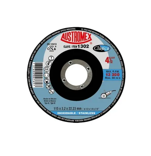 DISCO T-27 4.1/2"X1/8"X7/8" PARA CORTE DE ACERO INOX. TRIPLE MALLA DE F.V.