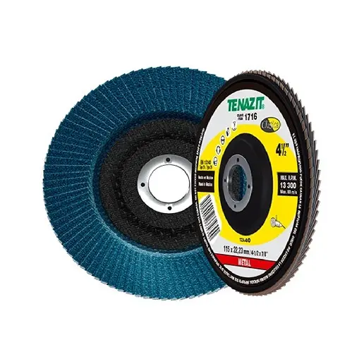 DISCO LAMINADO T-29 4.1/2"X7/8" G40 ALTO REND P/DESB. DE METAL Y ACERO INOX.