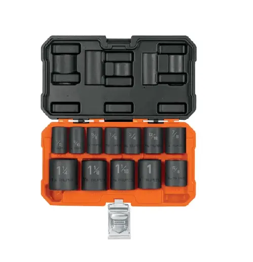 JUEGO DE 12 DADOS CUADRO 1/2' DE IMPACTO 6 PUNTAS STD