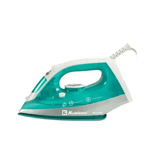 PLANCHA 1200 W TANQUE DE AGUA 220 ML VAPOR VERTICAL SUELA ANTIADHERENTE AUTOAPAGADO COLOR VERDE AQUA