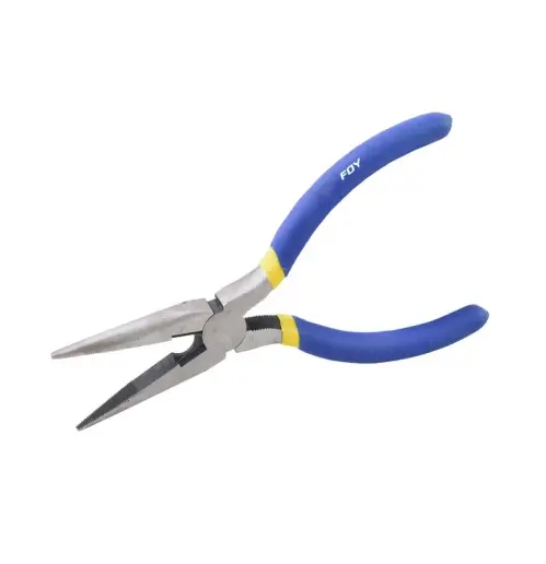 PINZA PARA ELECTRICISTA 8" DE PUNTA LARGA CORTE LATERAL (TARJETA)