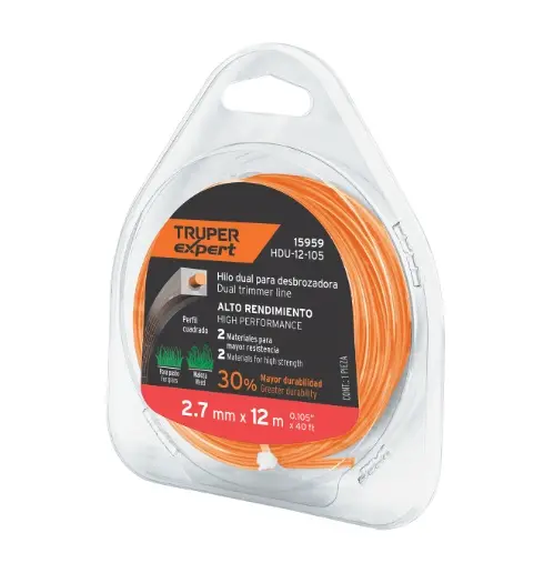 HILO PARA DESBROZADORA DUAL, EN BLISTER, 12 M, 0.105"