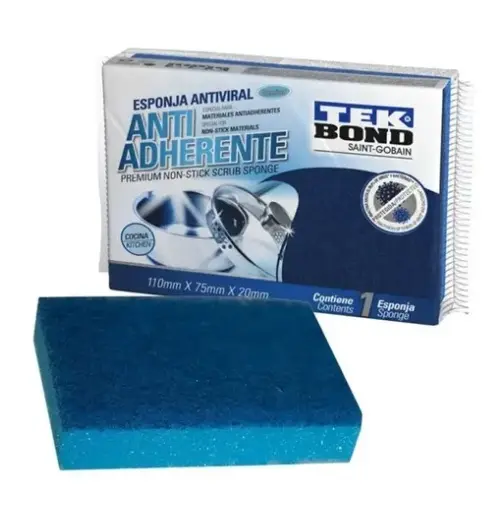 ALMOHADILLA DE FIBRAESPONJA DE COCINA 75x110x20MM AZUL (ANTIADHERENTE )