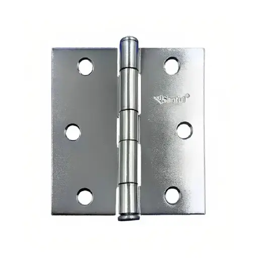 [6942 ST369420] Bisagra 3x3 acero cromomate cabeza plana perno remachado