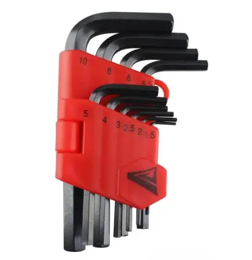 [8746 ST387462] Llaves allen pavonadas cortas juego de 10 pz, milimétricas