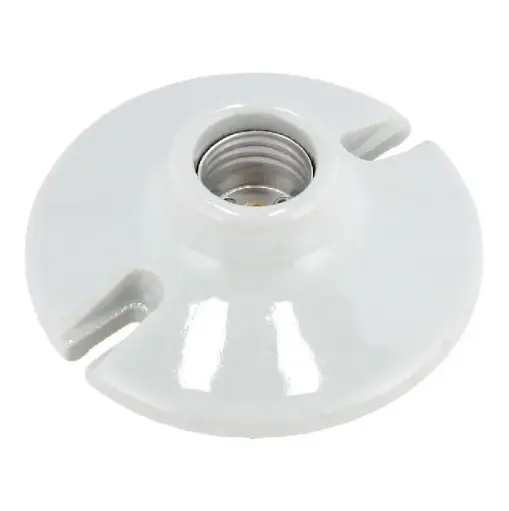 [2455 SE324559] Portalámpara 4½" porcelana para techo, granel