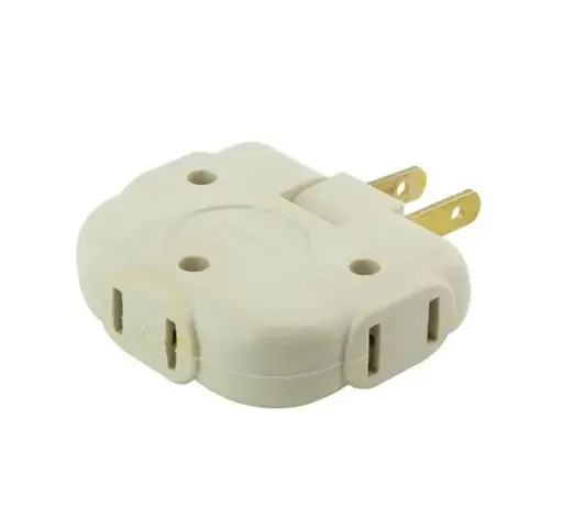 [2498 SE324986] Adaptador movible tipo bisagra 3 contactos, polarizado