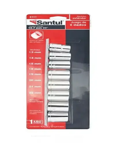 [8111 ST381118] Dados juego de 8 pzs milimétricos
