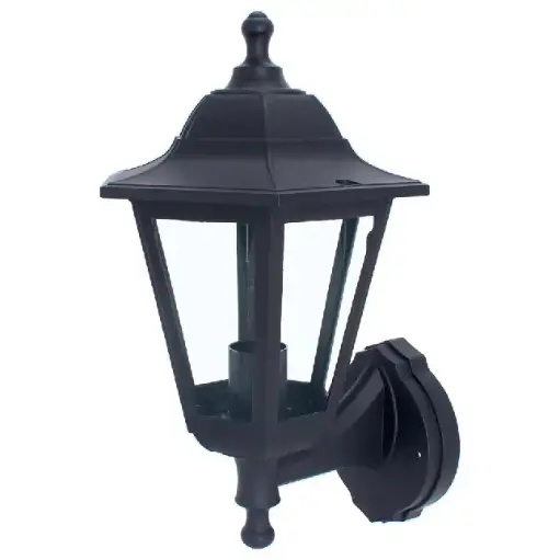 [1232 SE312327] Farol de pared colonial negro
